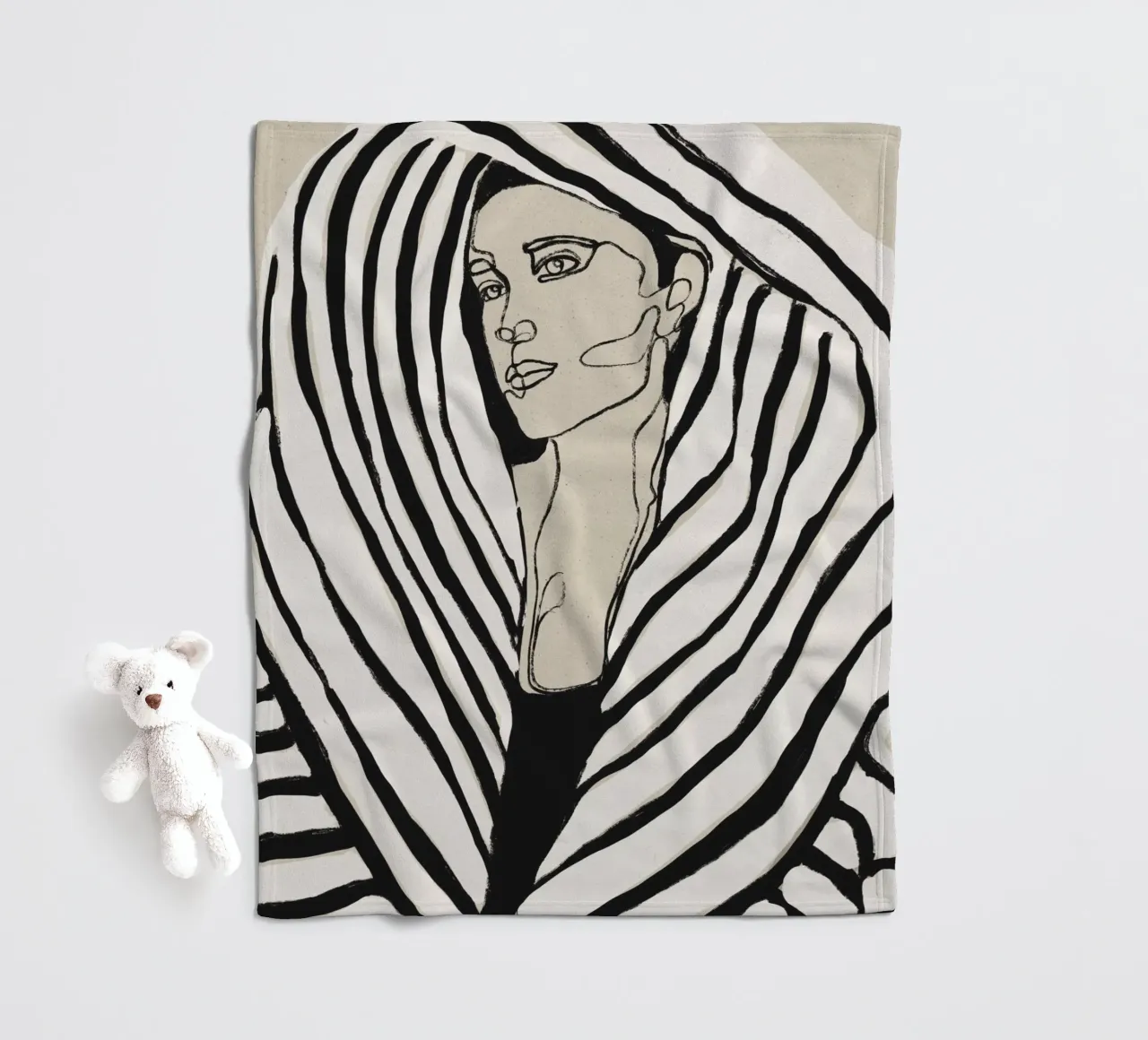 Striped Coat coperta in pile da treechild