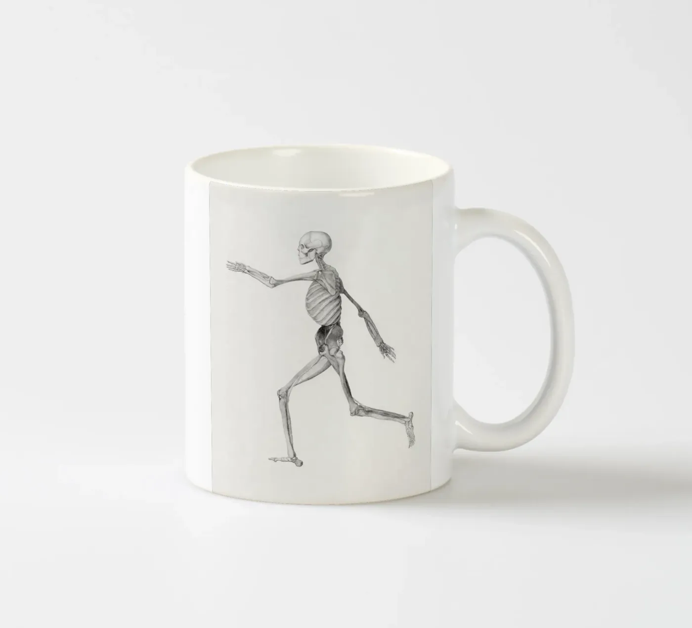 Human Skeleton ceramic mug by vintageshop