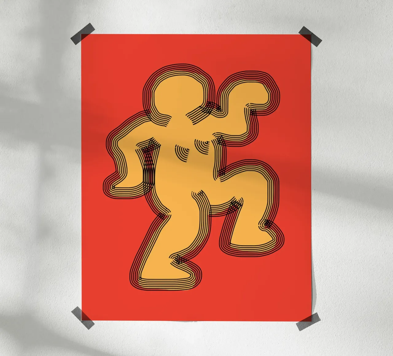 Groovy popping 02 poster con telaio in legno da Little Dean