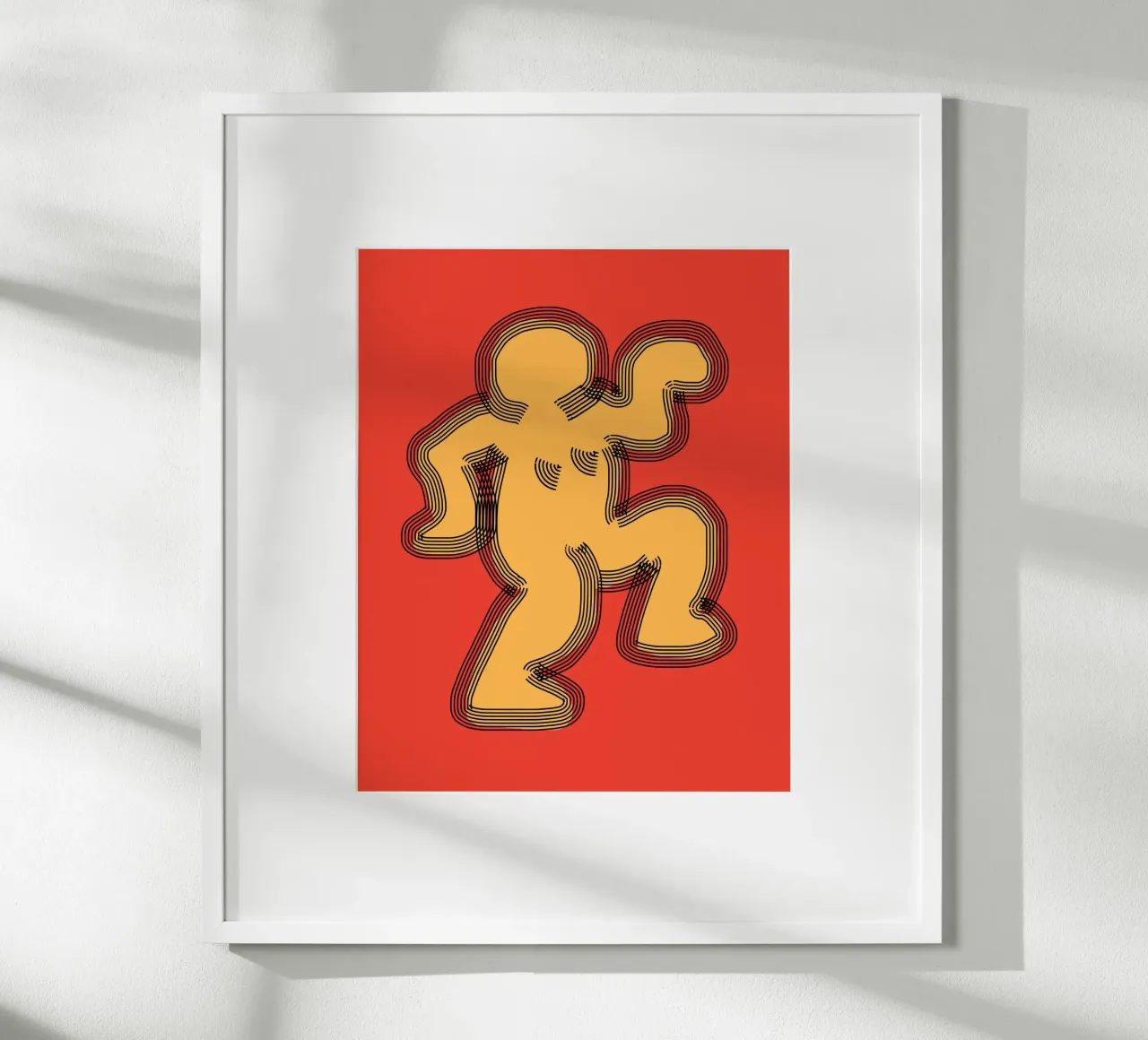 Groovy popping 02 poster con telaio in legno da Little Dean