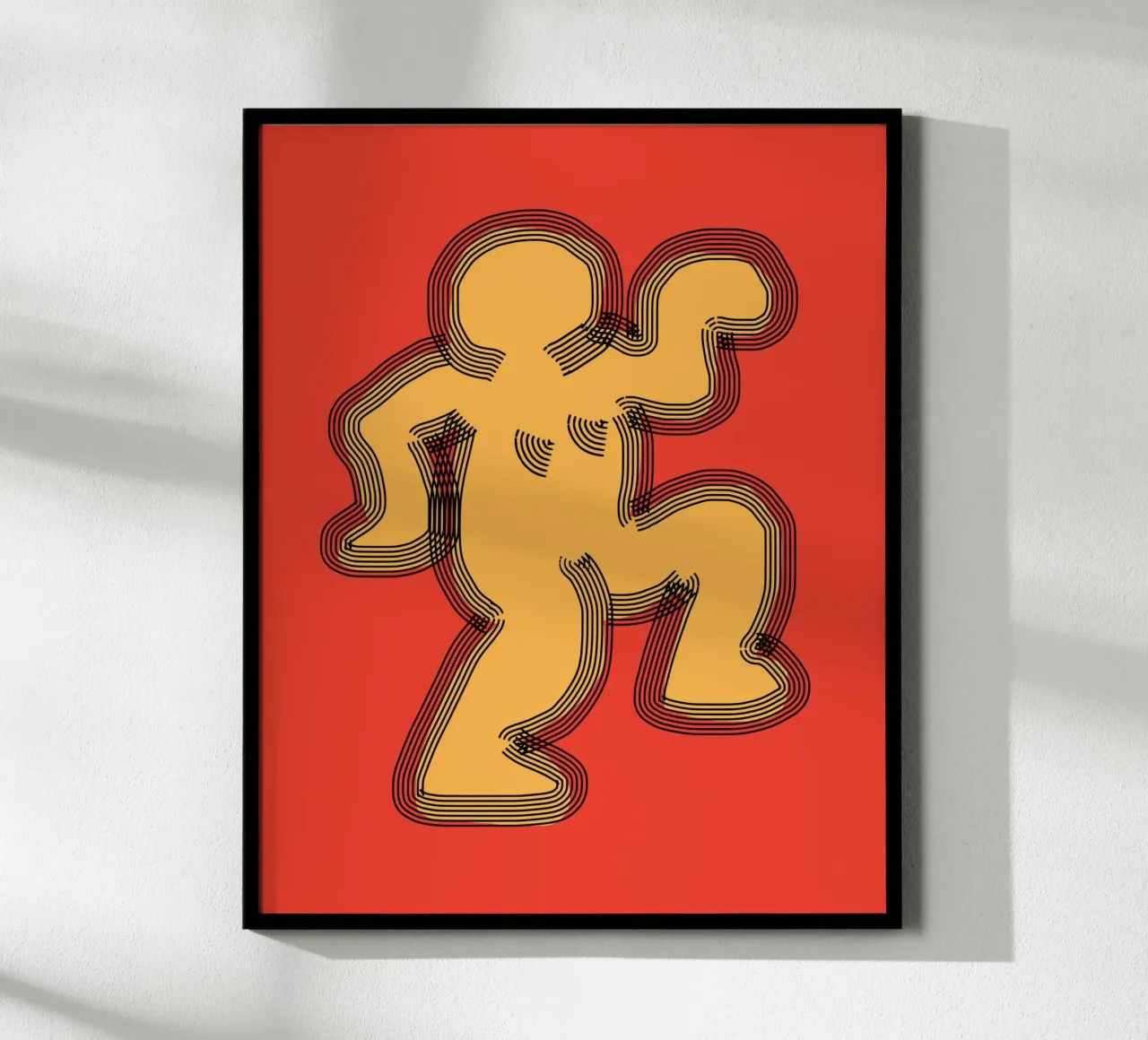 Groovy popping 02 poster con telaio in legno da Little Dean