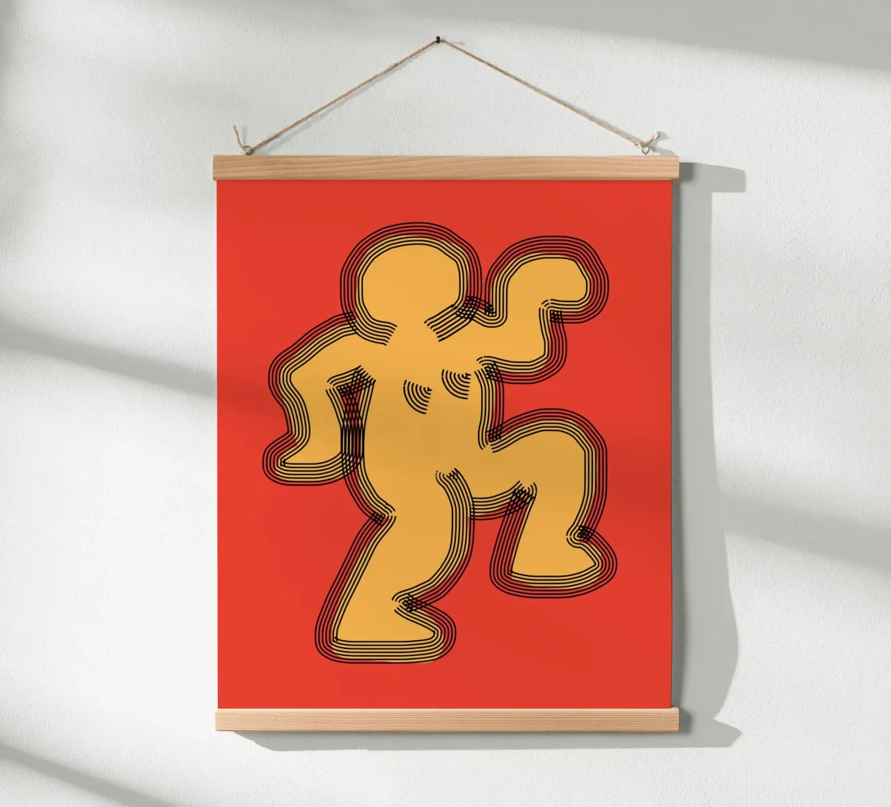 Groovy popping 02 poster con telaio in legno da Little Dean