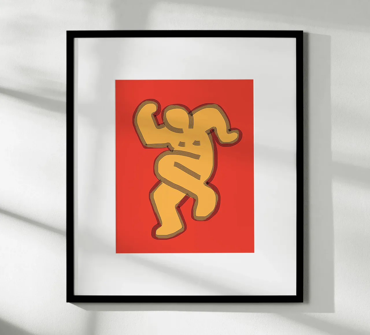Groovy popping 03 poster con telaio in legno da Little Dean