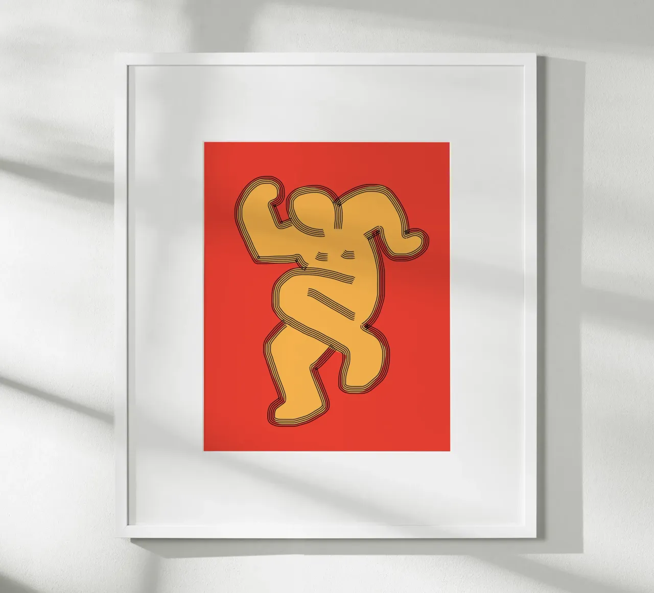 Groovy popping 03 poster con telaio in legno da Little Dean
