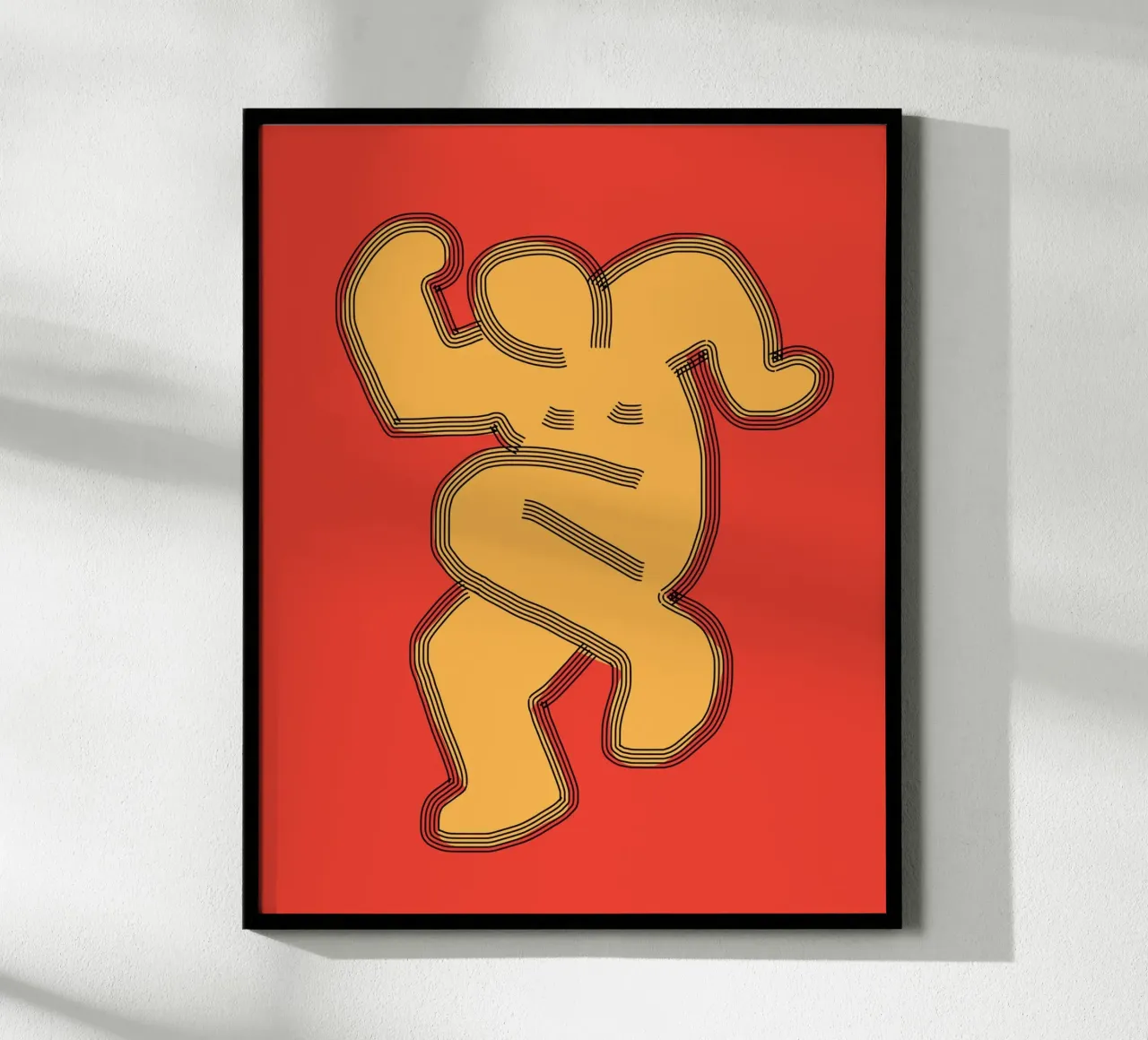 Groovy popping 03 poster con telaio in legno da Little Dean