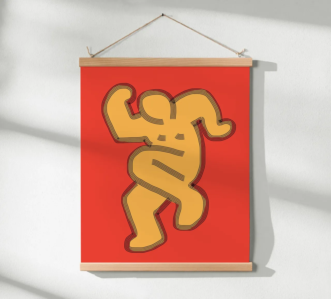 Groovy popping 03 poster con telaio in legno da Little Dean
