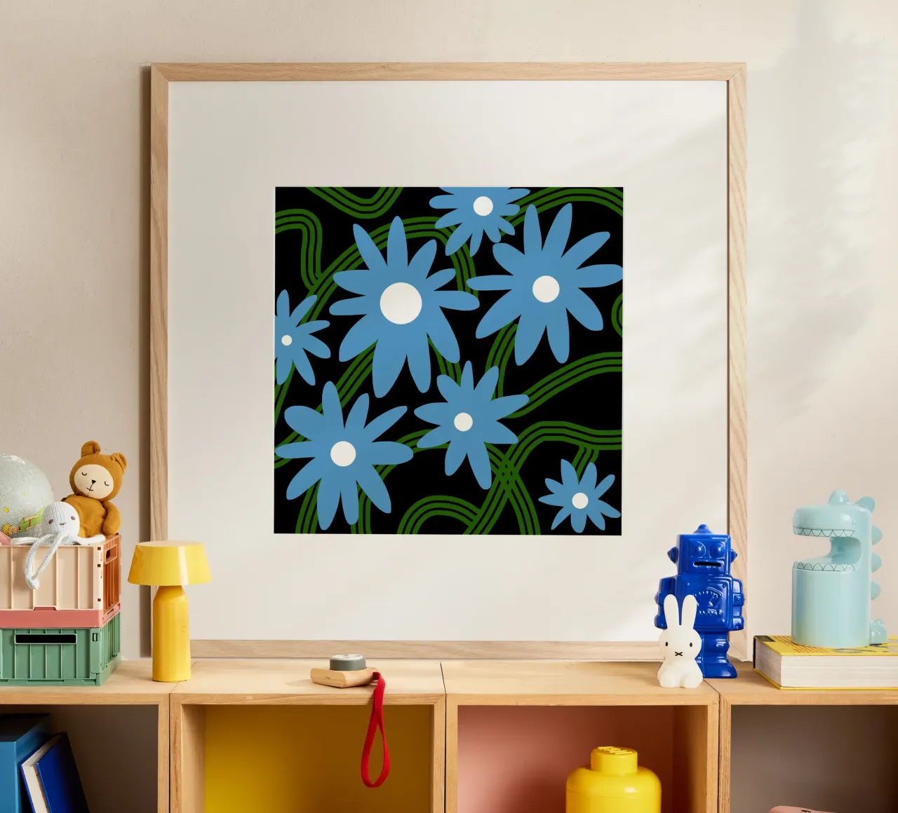 I fiori blu si aggrovigliano poster da Little Dean