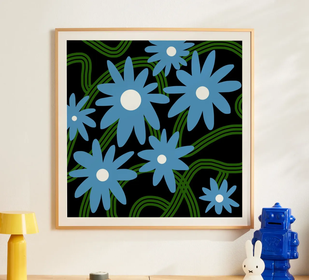 I fiori blu si aggrovigliano poster da Little Dean