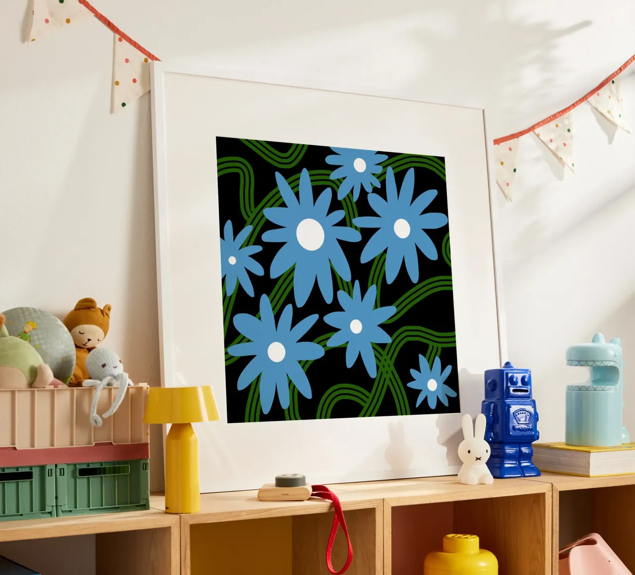 I fiori blu si aggrovigliano poster da Little Dean