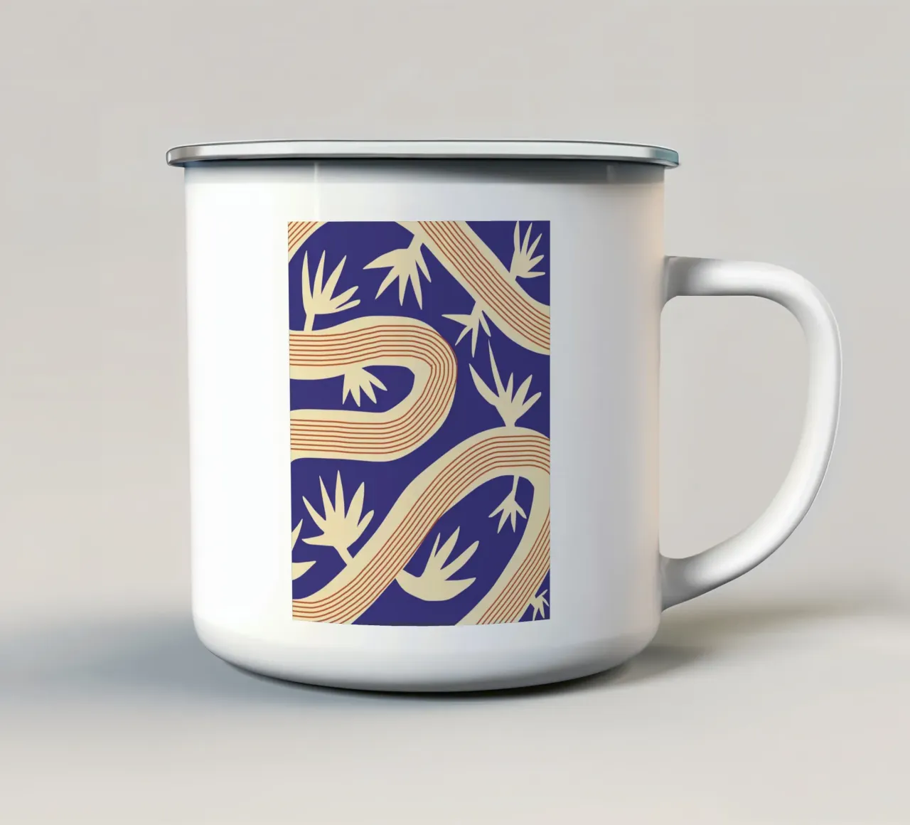 Linee organiche 05 tazza in smalto da Little Dean