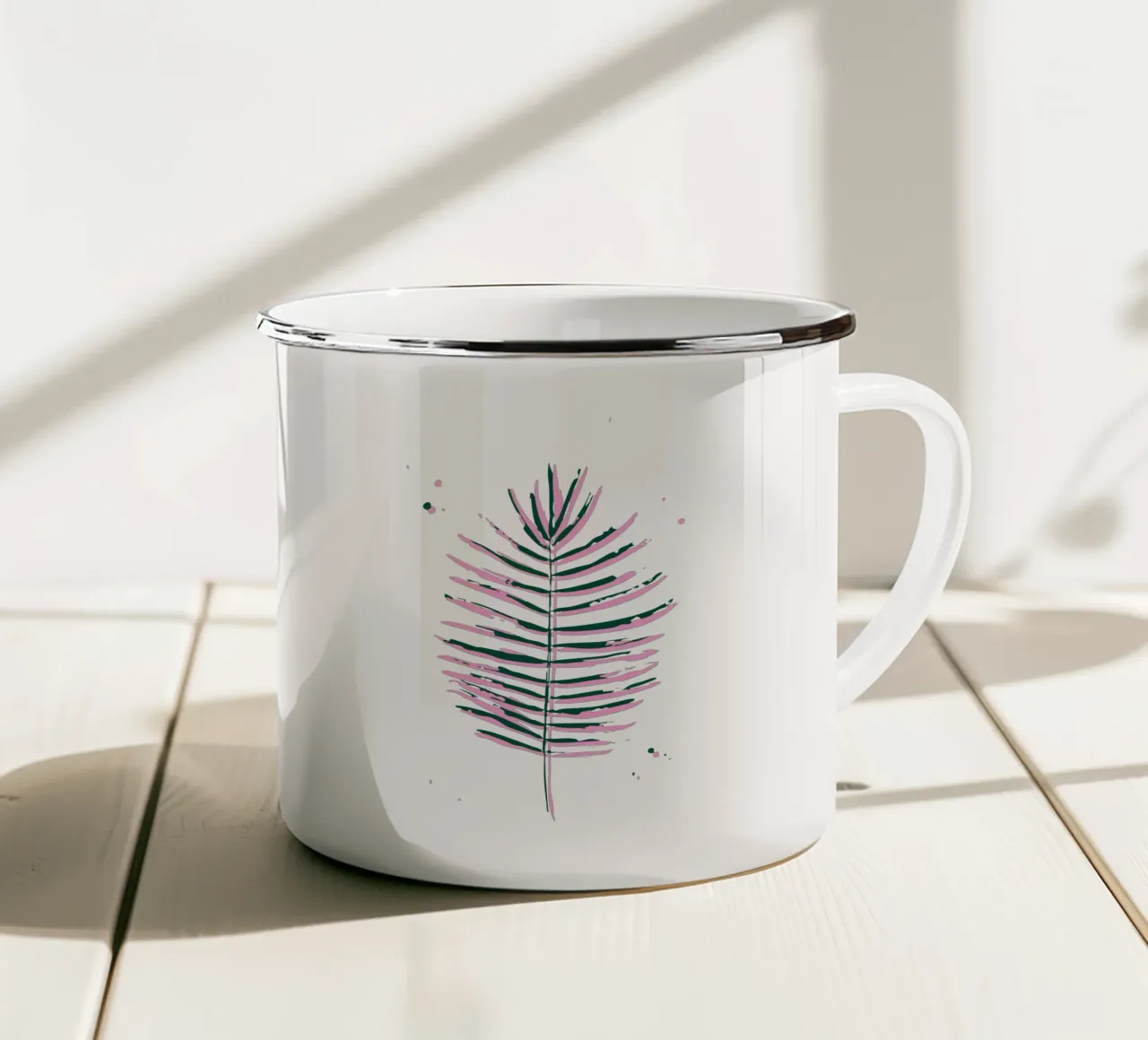 Vibrazioni delle palme tazza in smalto da Schuhmann Design