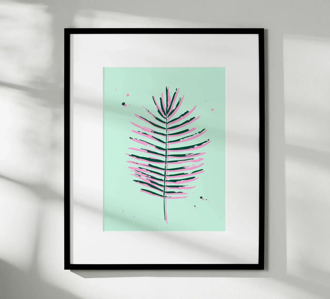 Vibrazioni delle palme poster con telaio in legno da Schuhmann Design