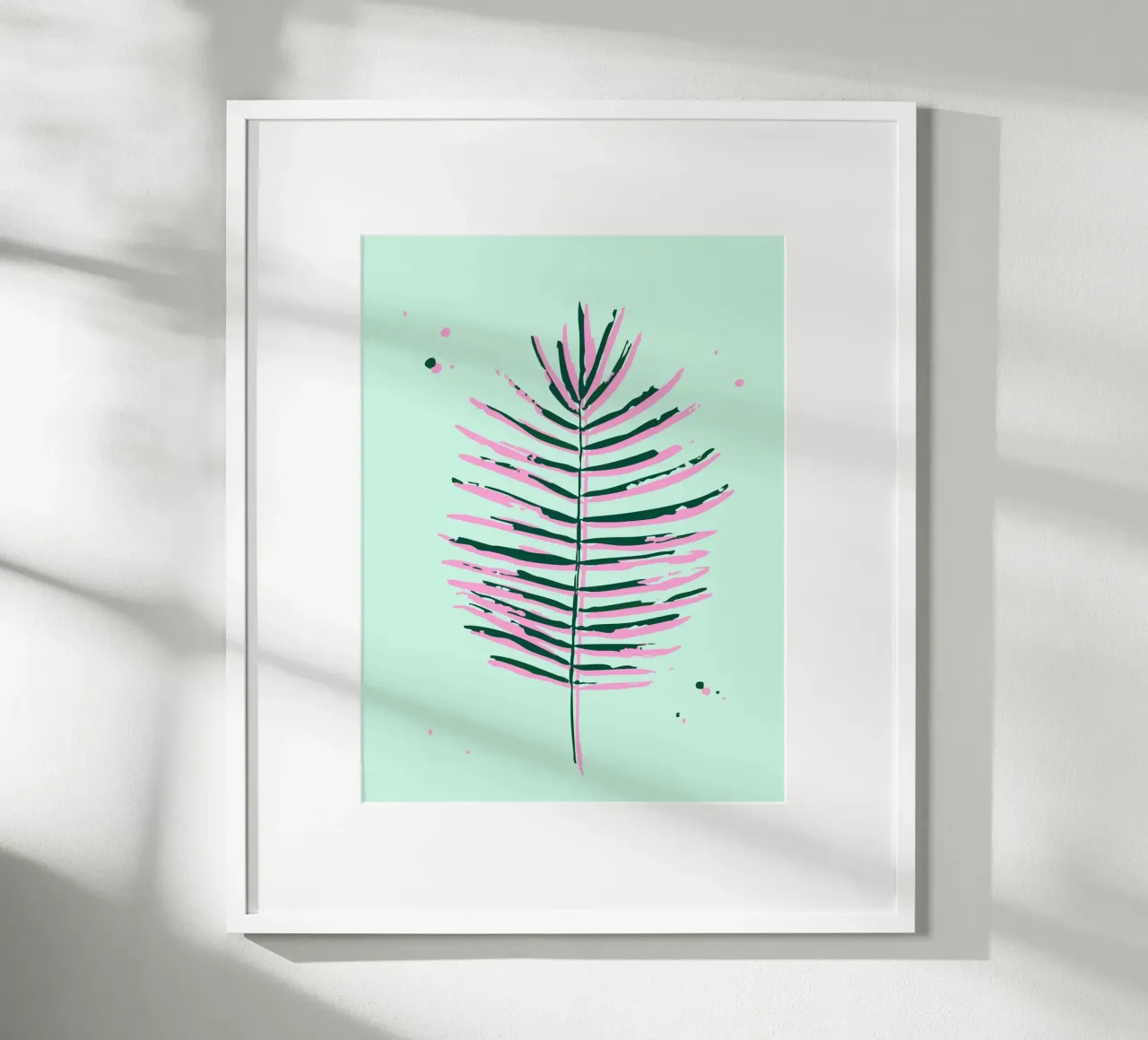 Vibrazioni delle palme poster con telaio in legno da Schuhmann Design