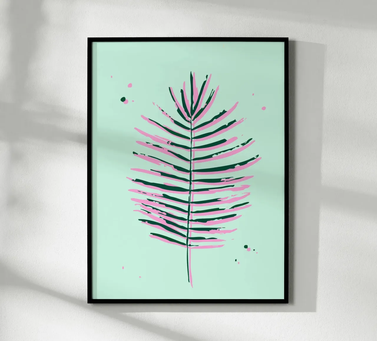 Vibrazioni delle palme poster con telaio in legno da Schuhmann Design
