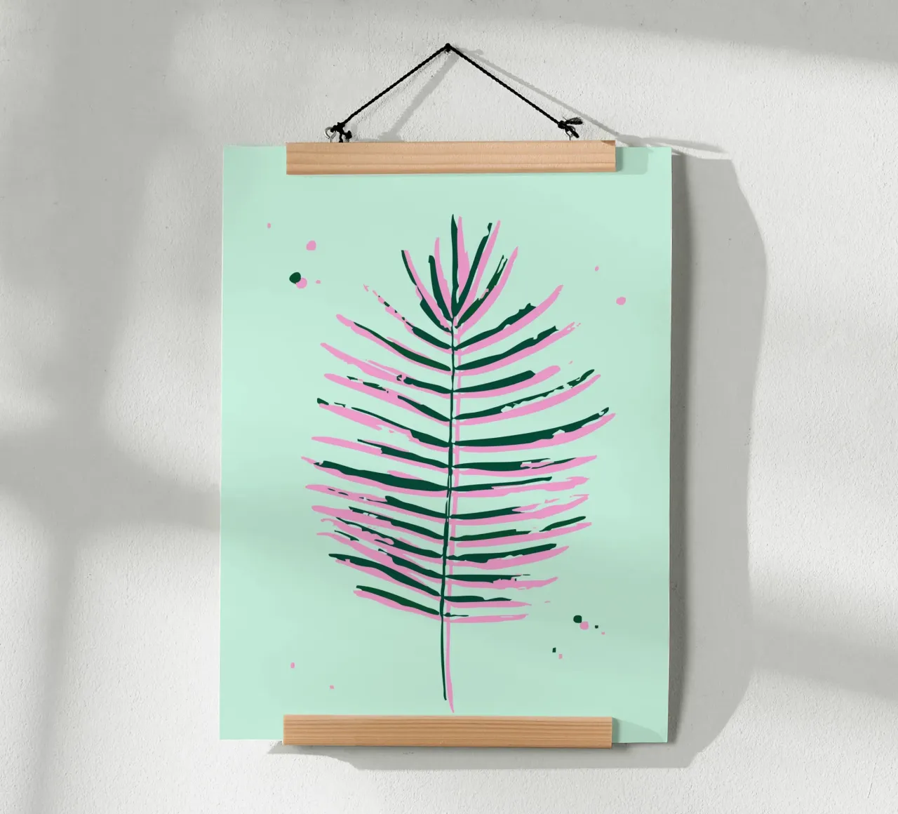 Vibrazioni delle palme poster con telaio in legno da Schuhmann Design