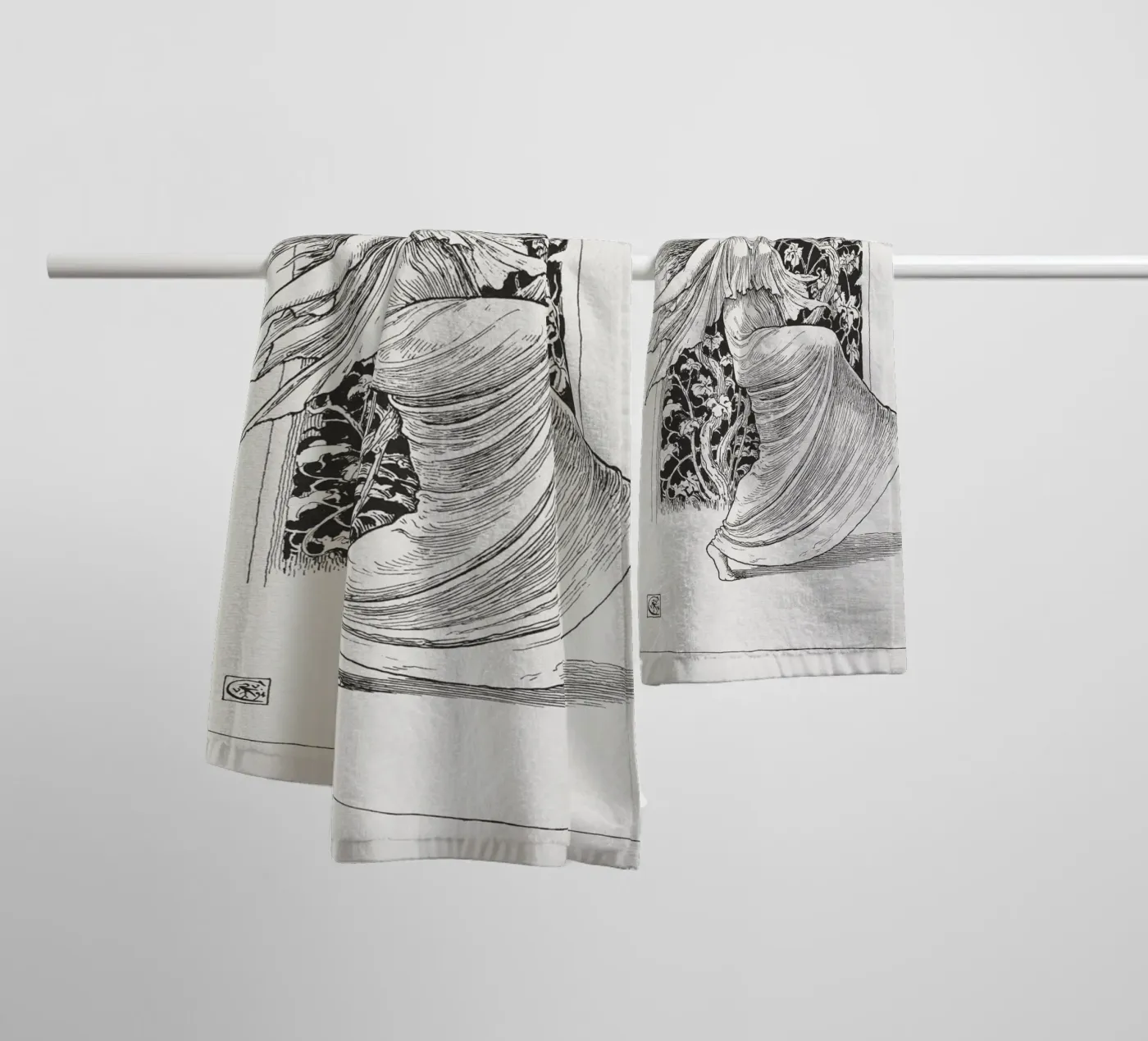 Human Skeleton badhanddoek van vintageshop