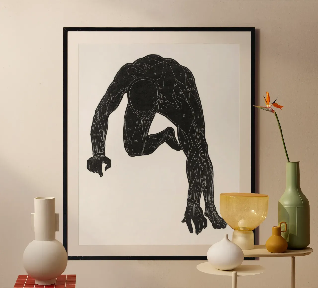 Anatomical study of a man's neck poster da vintageshop