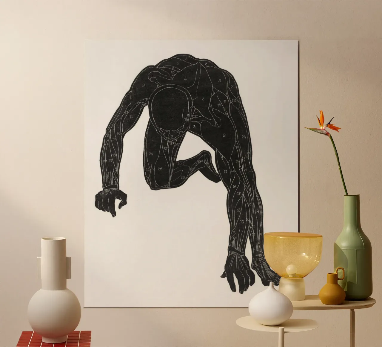 Anatomical study of a man's neck poster da vintageshop