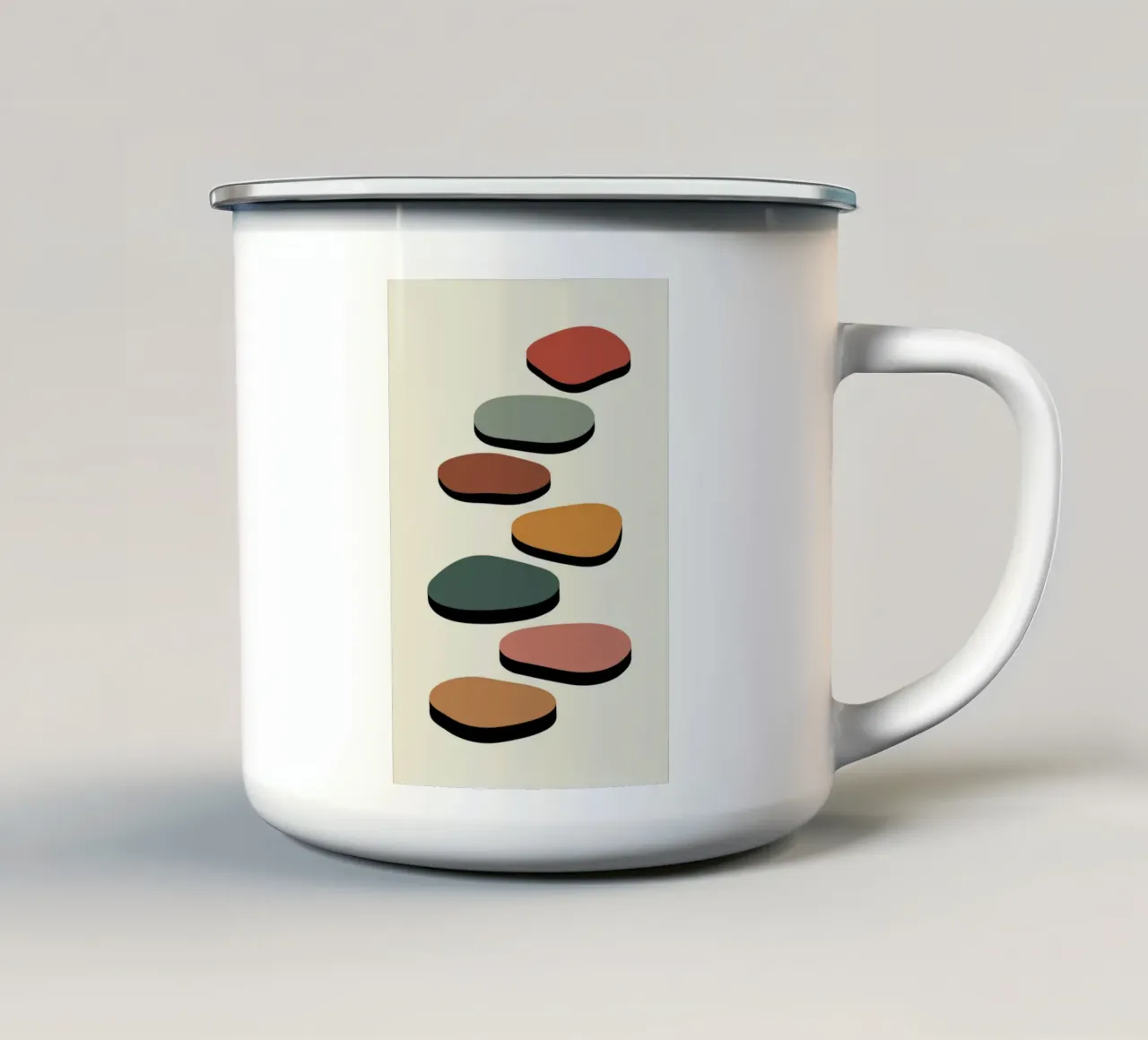 Diagonal Stepping Stones tazza in smalto da LisaArtes