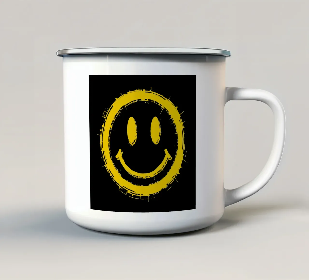 Emoji_StilA_gelb3 tazza in smalto da AI-Portraits by LK