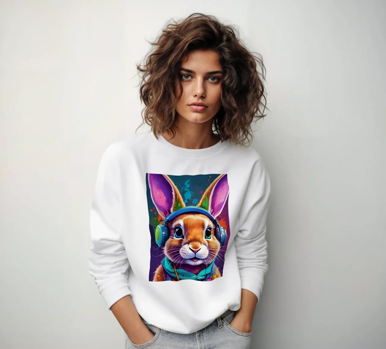 Coniglio in cuffia art felpa da MakArena