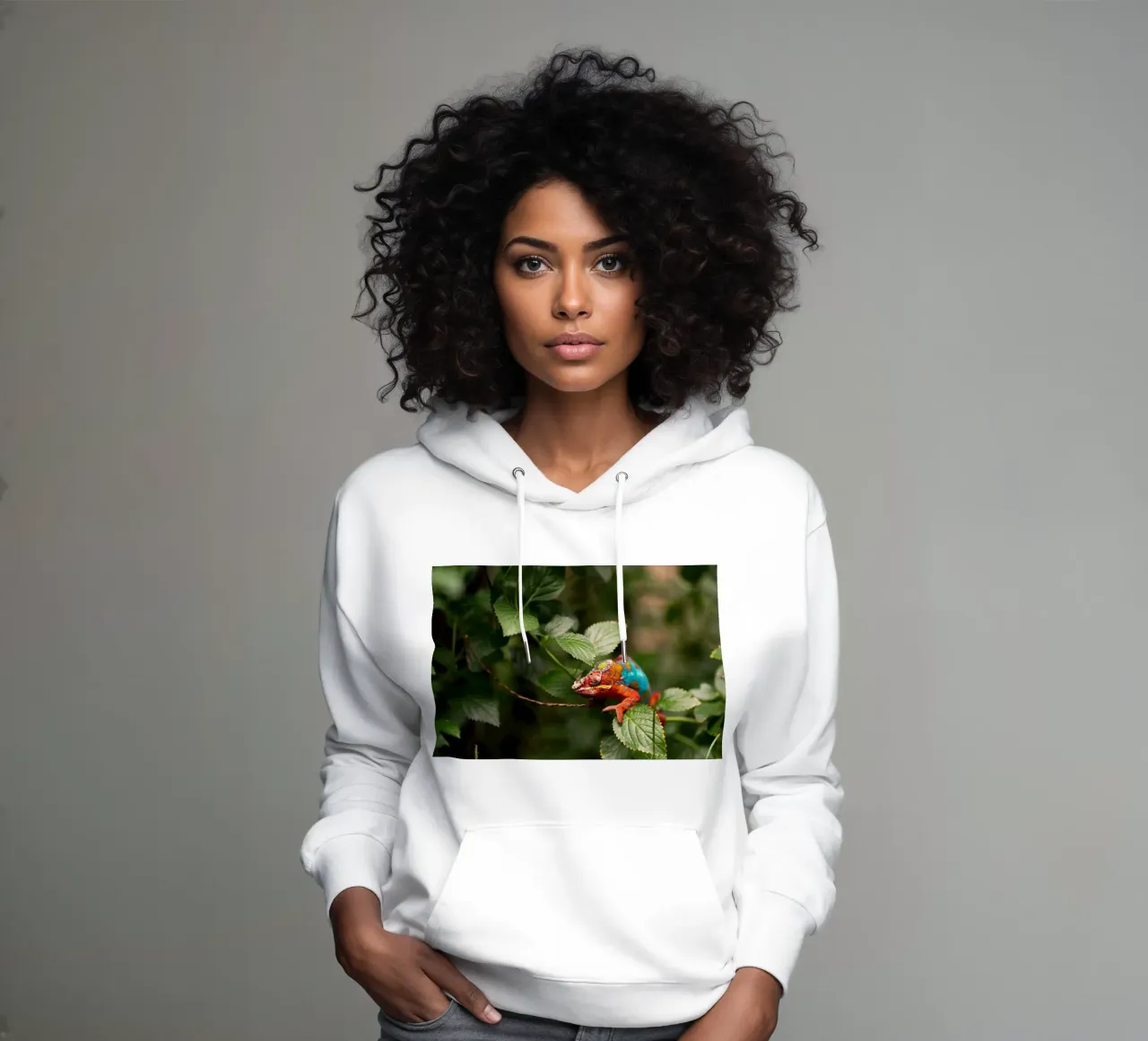 rana rossa felpa con cappuccio da Earthly Visions