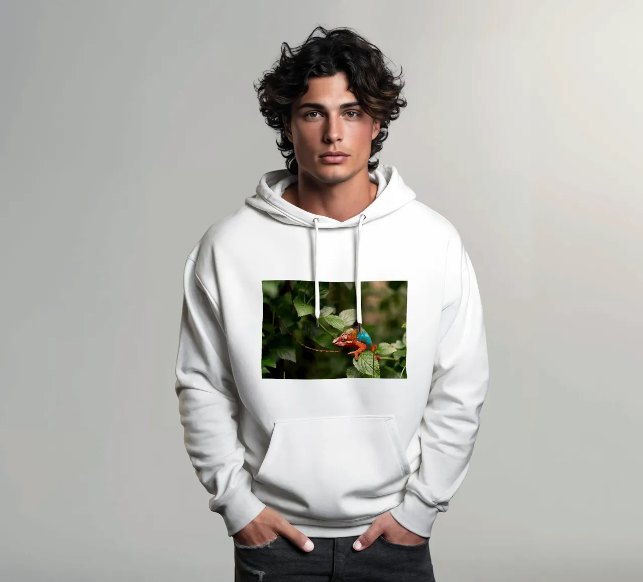rana rossa felpa con cappuccio da Earthly Visions