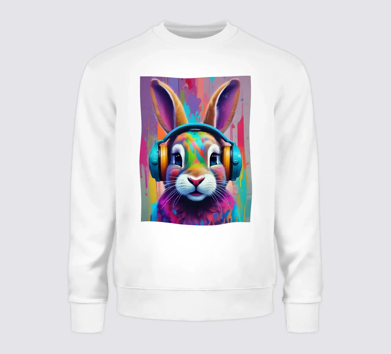 Rabbit music graffiti art felpa da MakArena