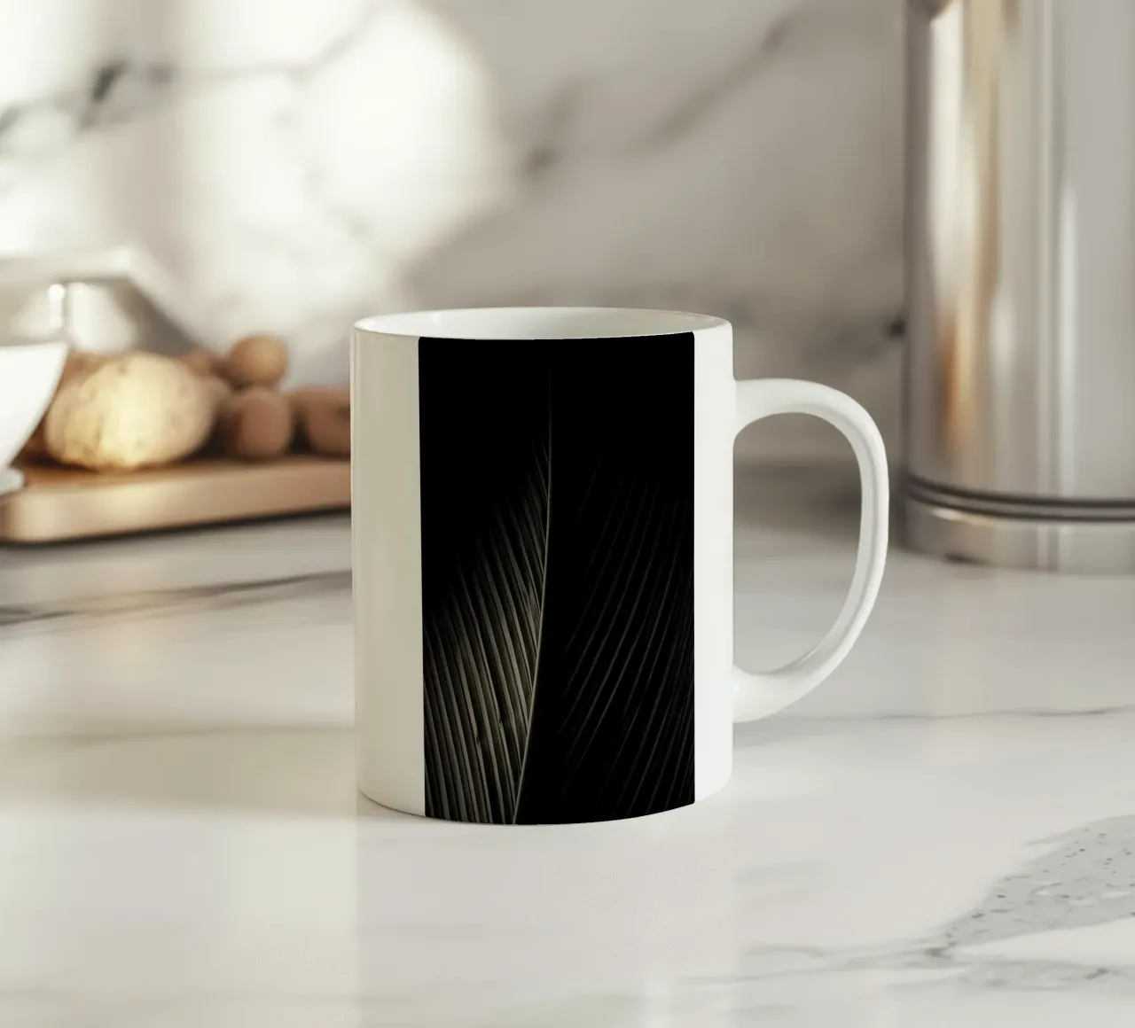 palm leaf ceramic mug by Earthly Visions