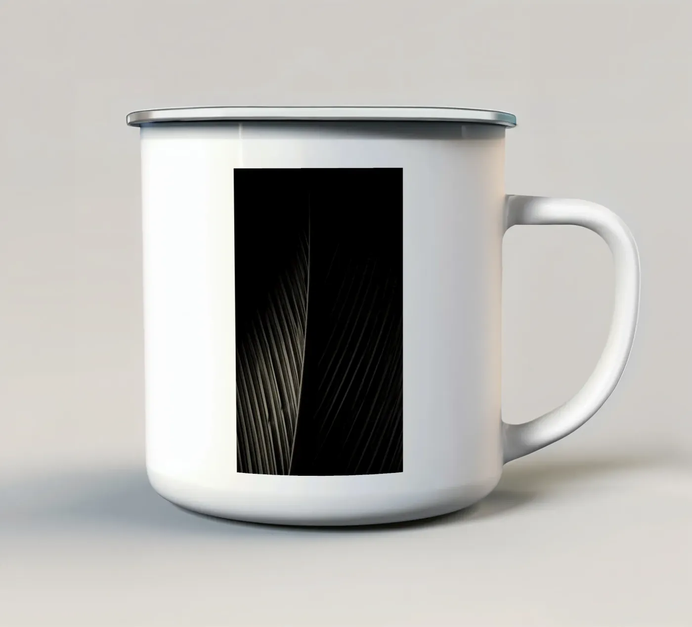 palm leaf enamel mug by Earthly Visions