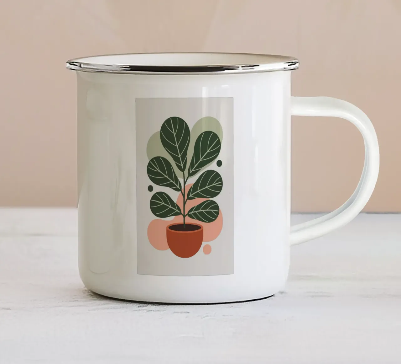 Fig leaf tazza in smalto da LisaArtes