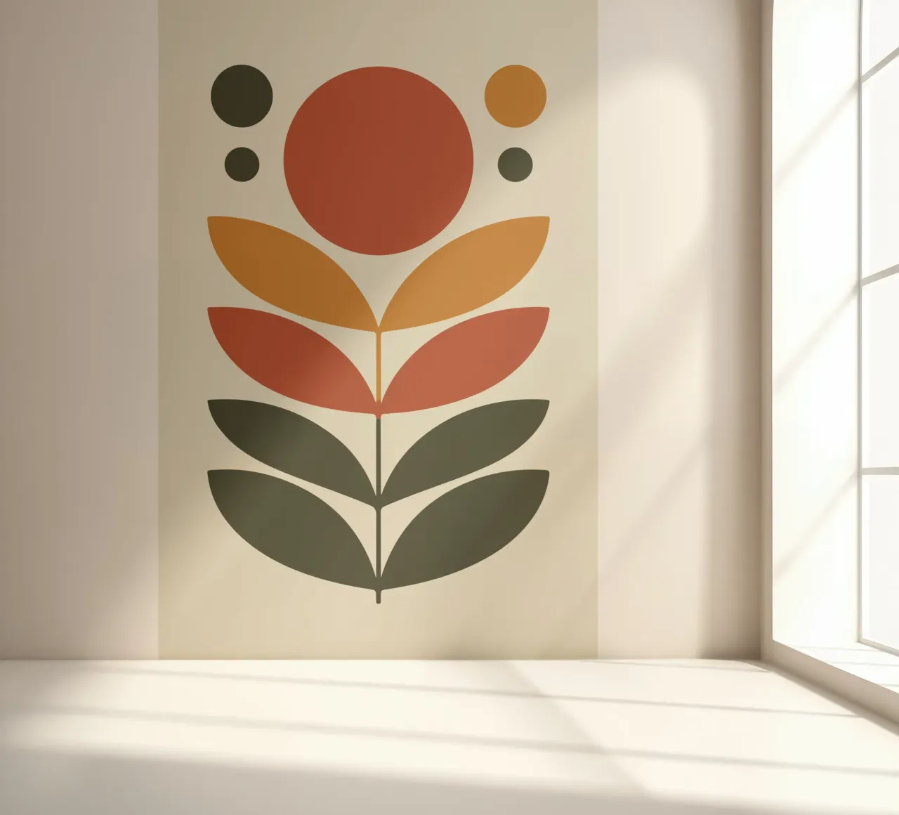 Floral Eclipse fotobehang van LisaArtes