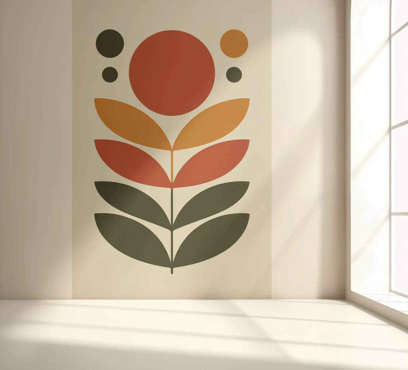 Floral Eclipse fotobehang van LisaArtes