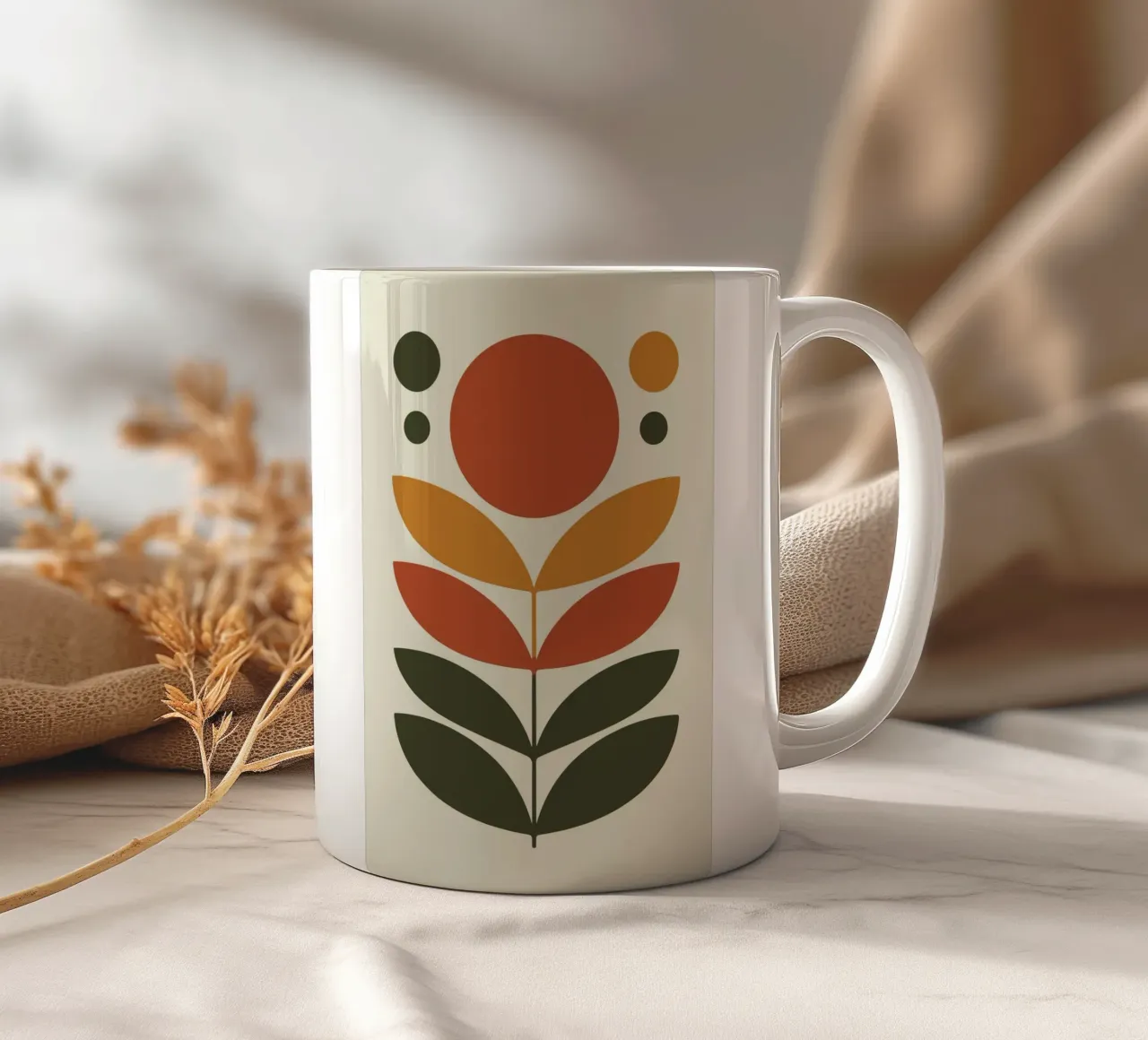 Floral Eclipse ceramic mug by LisaArtes