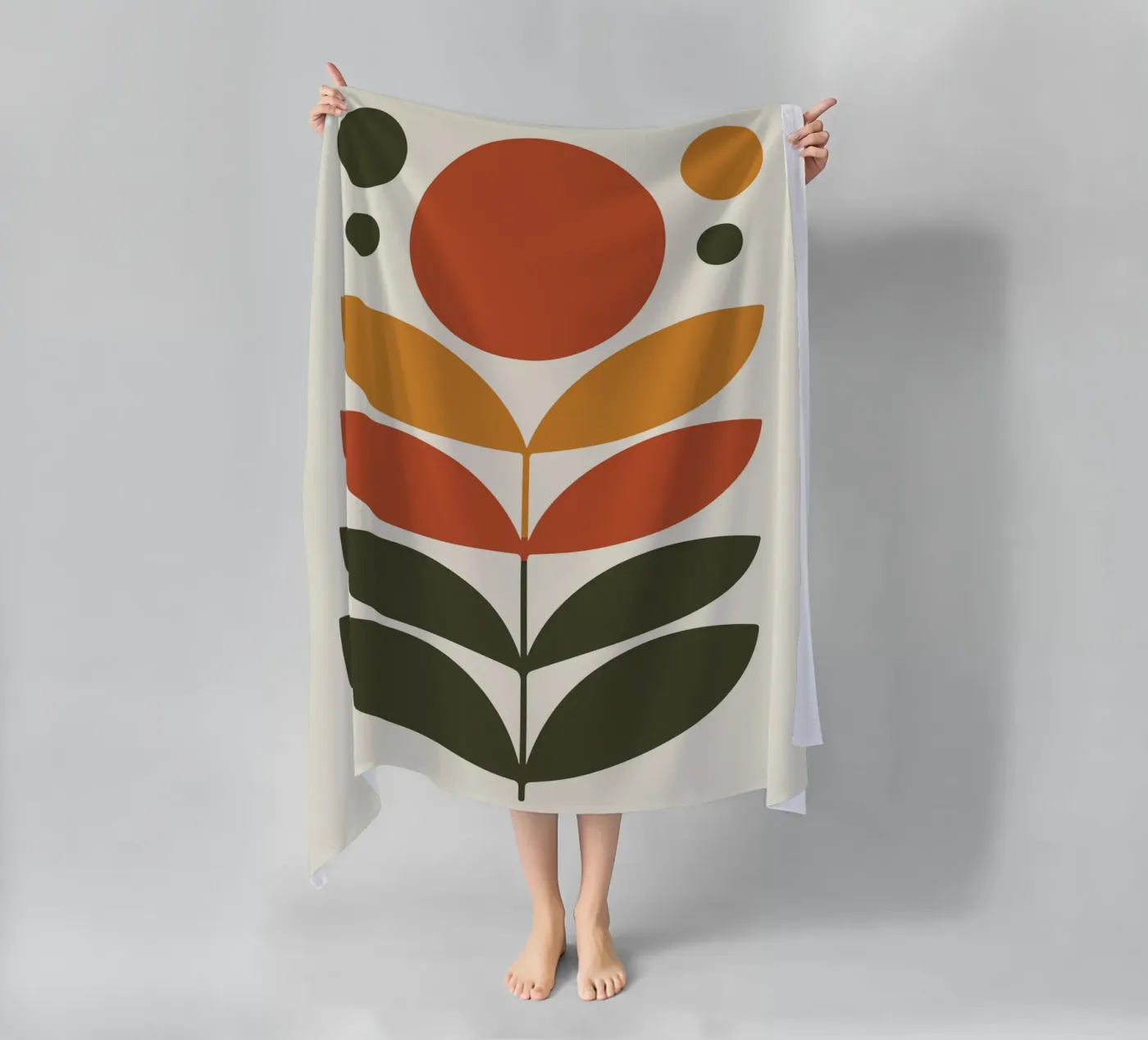 Floral Eclipse strandhanddoek van LisaArtes