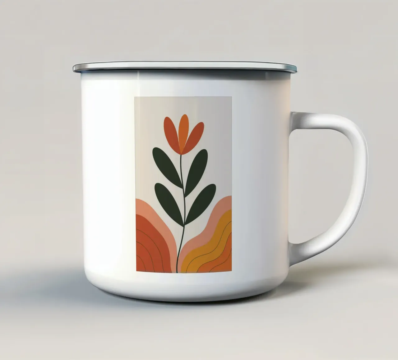 Floral Sketch 1 tazza in smalto da LisaArtes