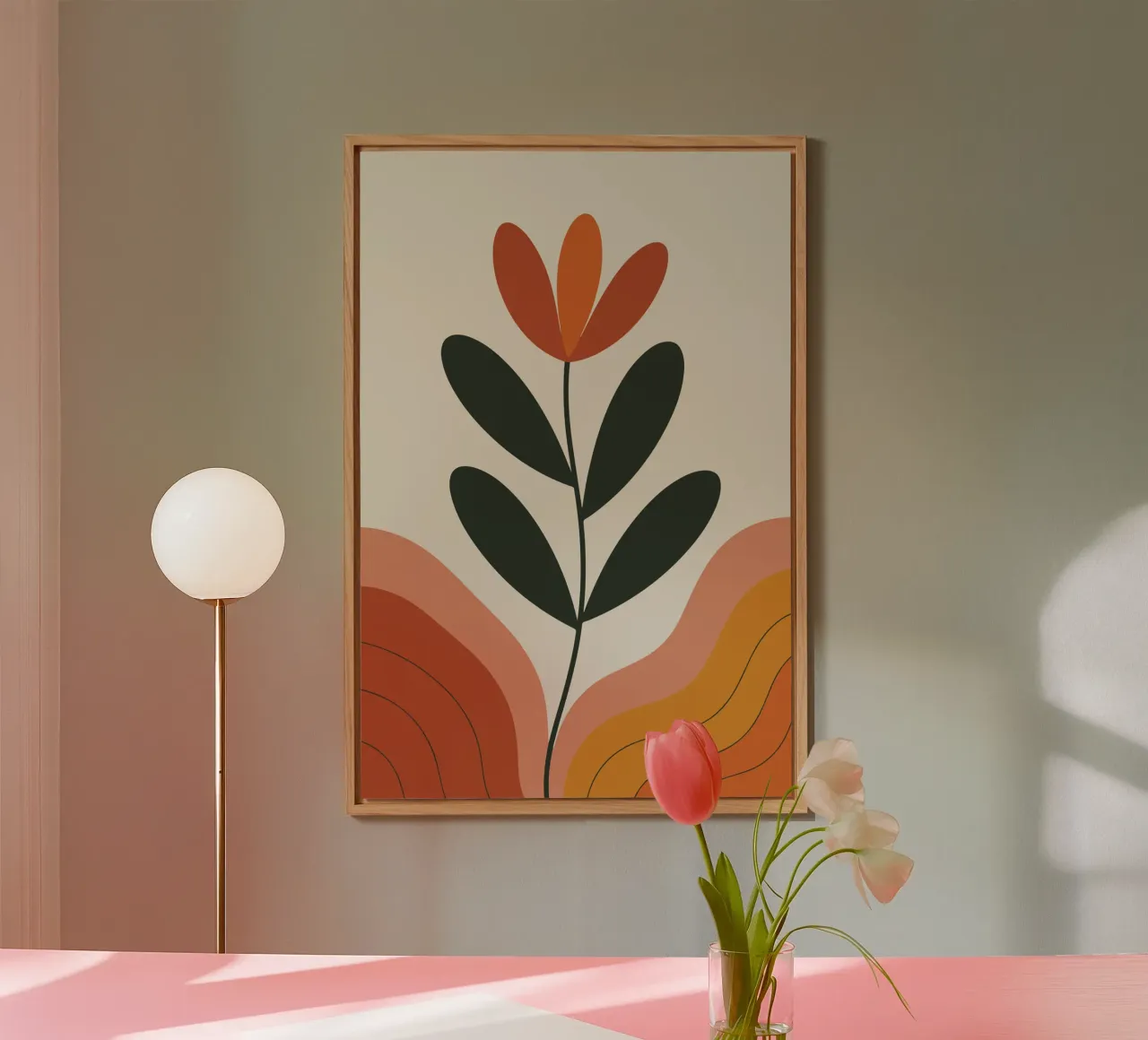 Floral Sketch 1 Alu-Dibond von LisaArtes