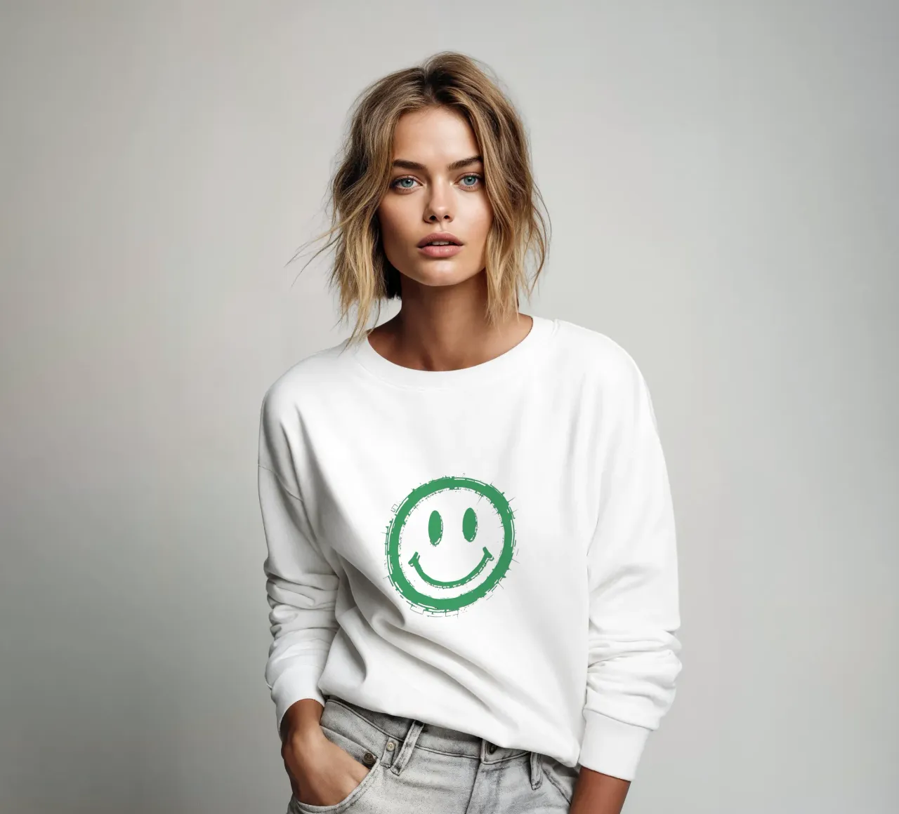 Emoji_StyleA_green4 felpa da AI-Portraits by LK