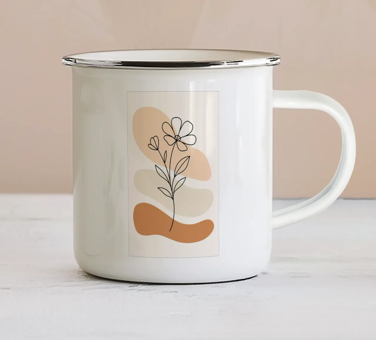 Floral Sketch tazza in smalto da LisaArtes