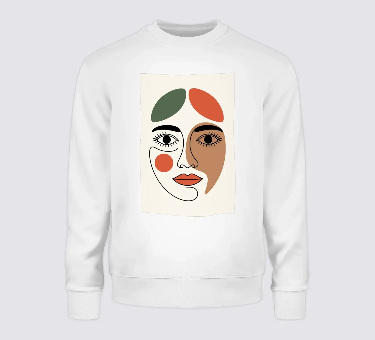 Fluid Expression Abstract Face in One Line sweat de LisaArtes