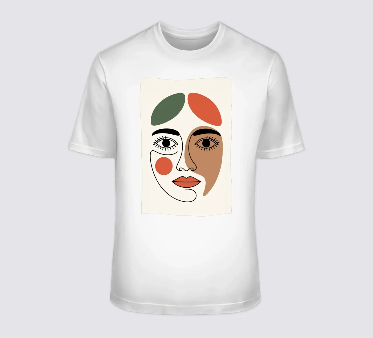 Fluid Expression Abstract Face in One Line T-Shirt von LisaArtes