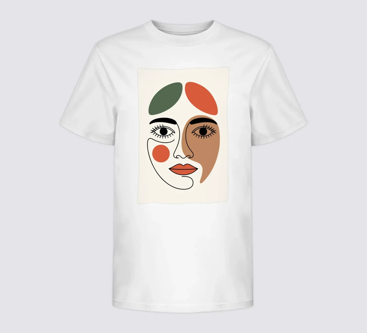 Fluid Expression Abstract Face in One Line t-shirt bambini da LisaArtes