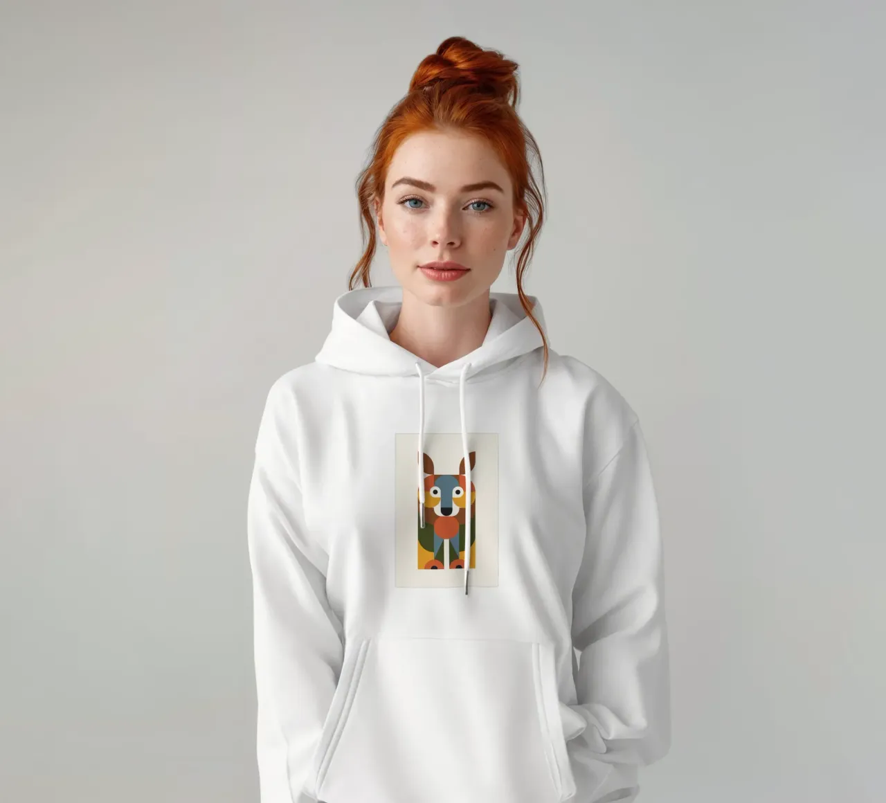 Geometric Animal in Boho Style 1 felpa con cappuccio da LisaArtes
