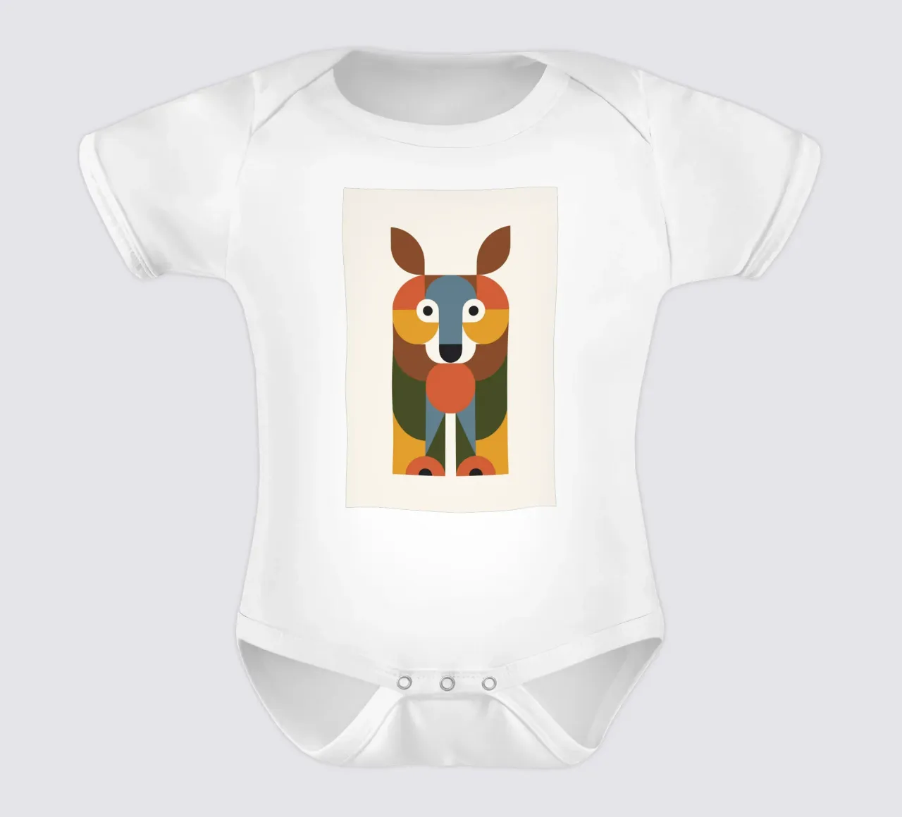Geometric Animal in Boho Style 1 body neonato maniche corte da LisaArtes