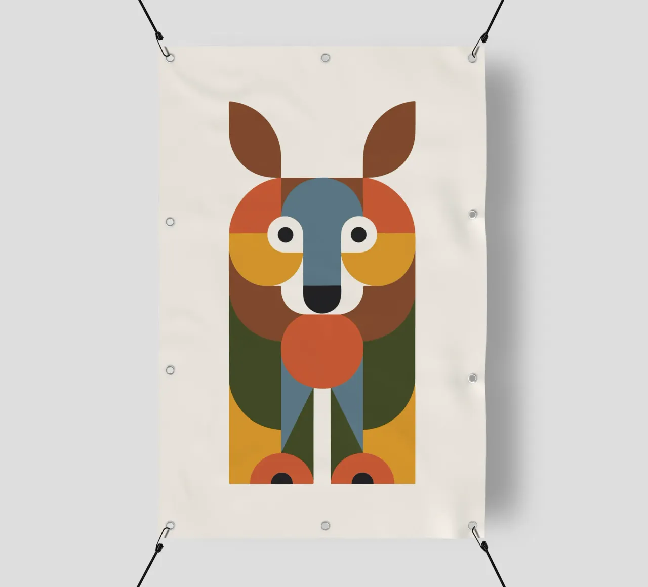 Geometric Animal in Boho Style 1 telo in pvc da LisaArtes