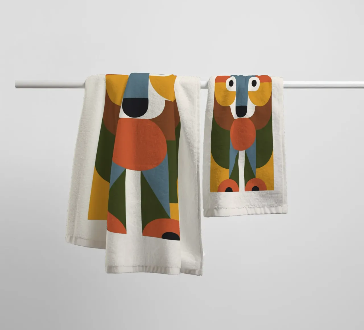 Geometric Animal in Boho Style 1 asciugamano da bagno da LisaArtes
