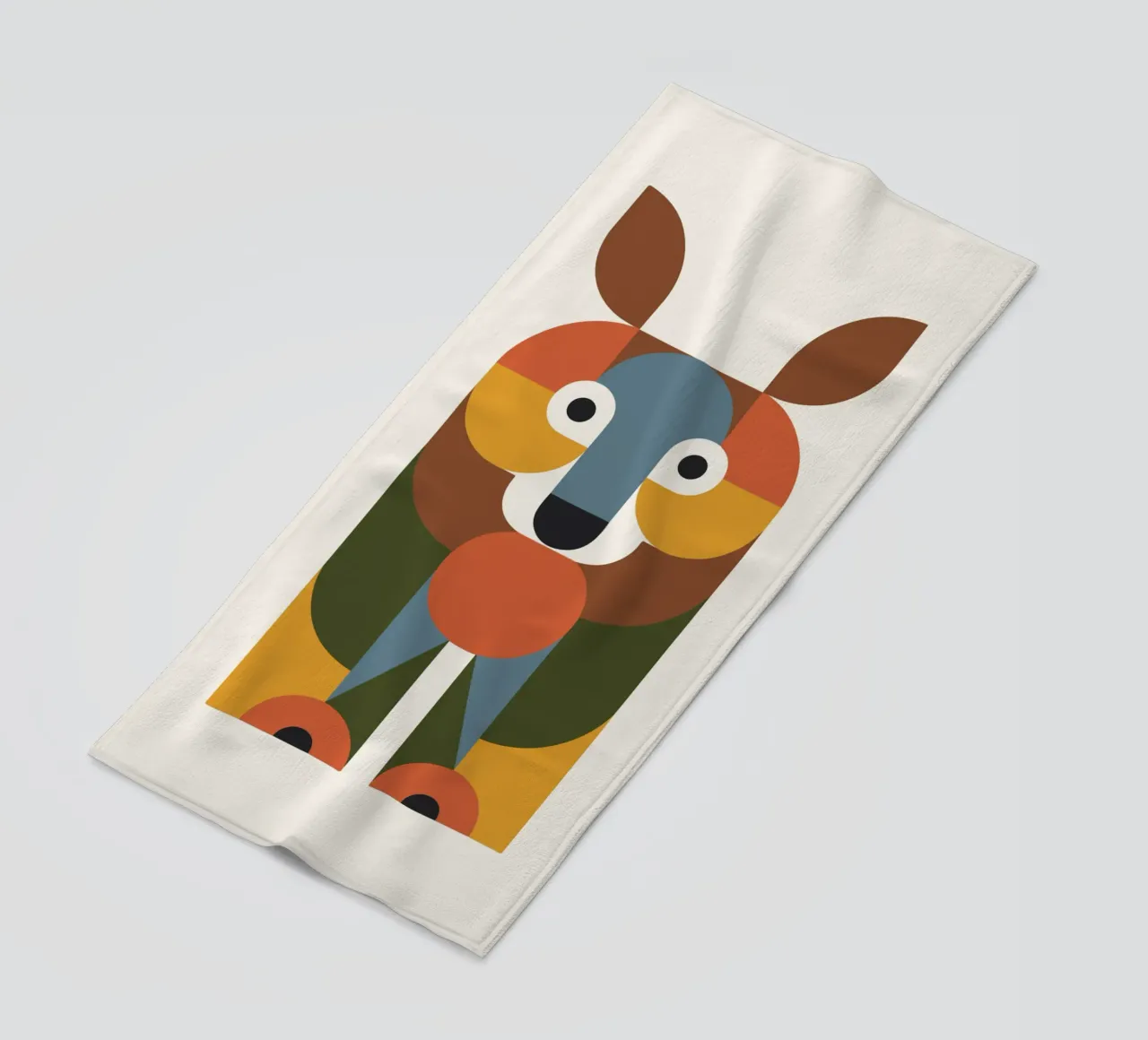 Geometric Animal in Boho Style 1 telo mare da LisaArtes