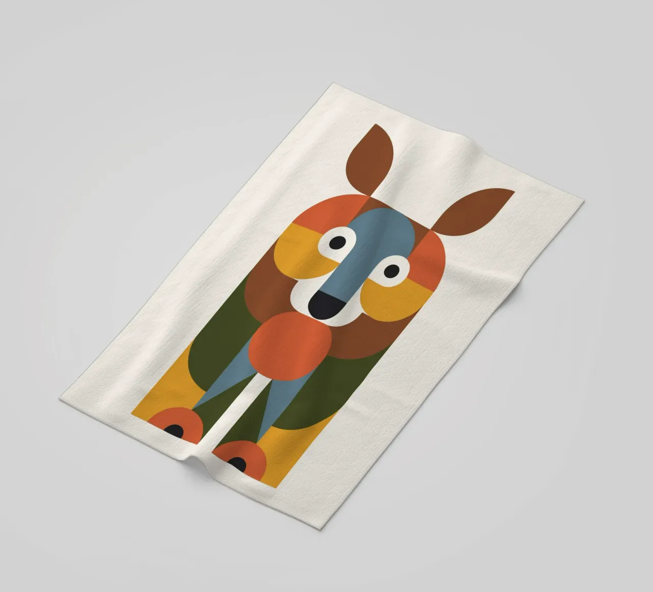 Geometric Animal in Boho Style 1 telo mare da LisaArtes