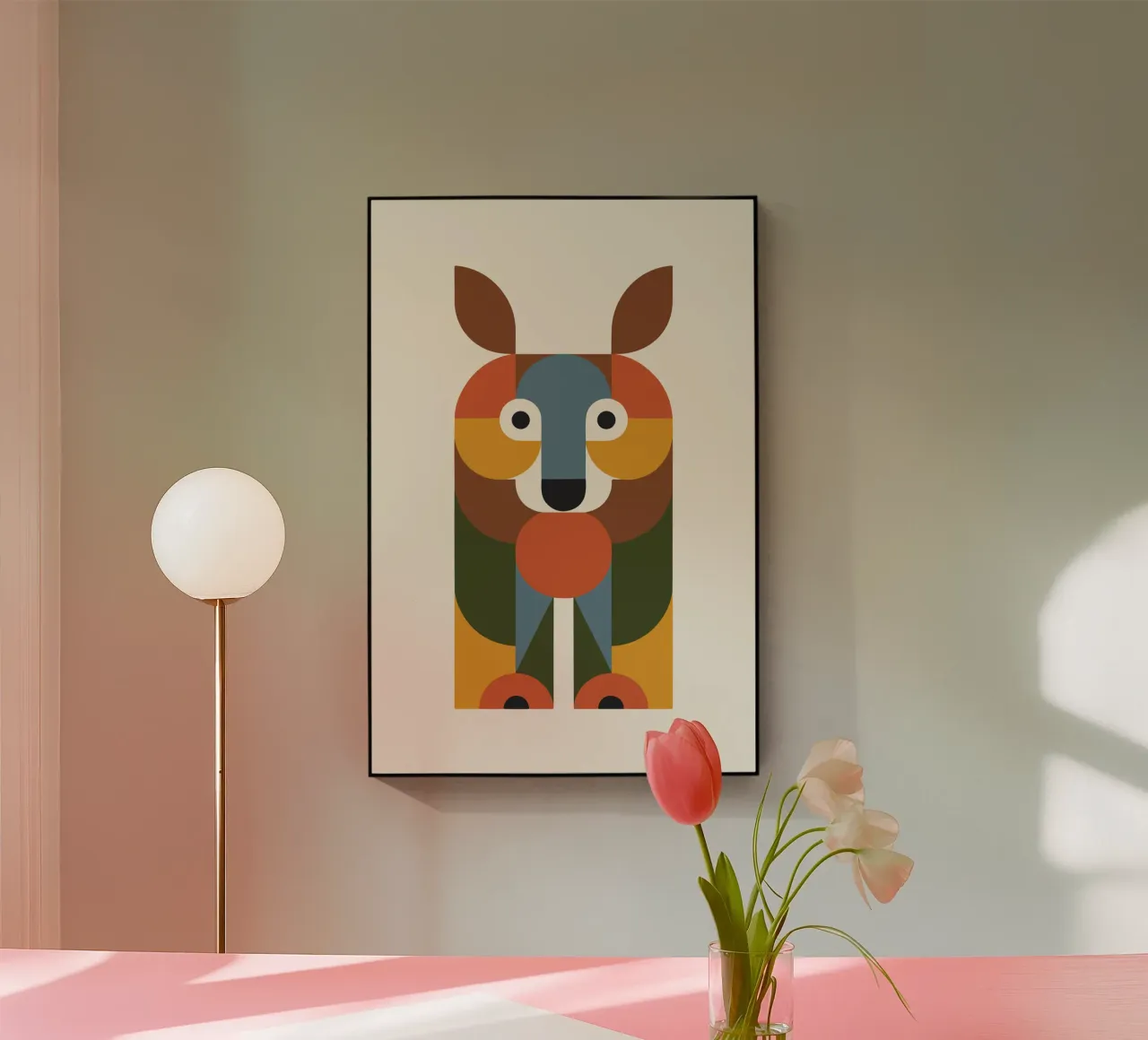 Geometric Animal in Boho Style 1 plexiglass da LisaArtes