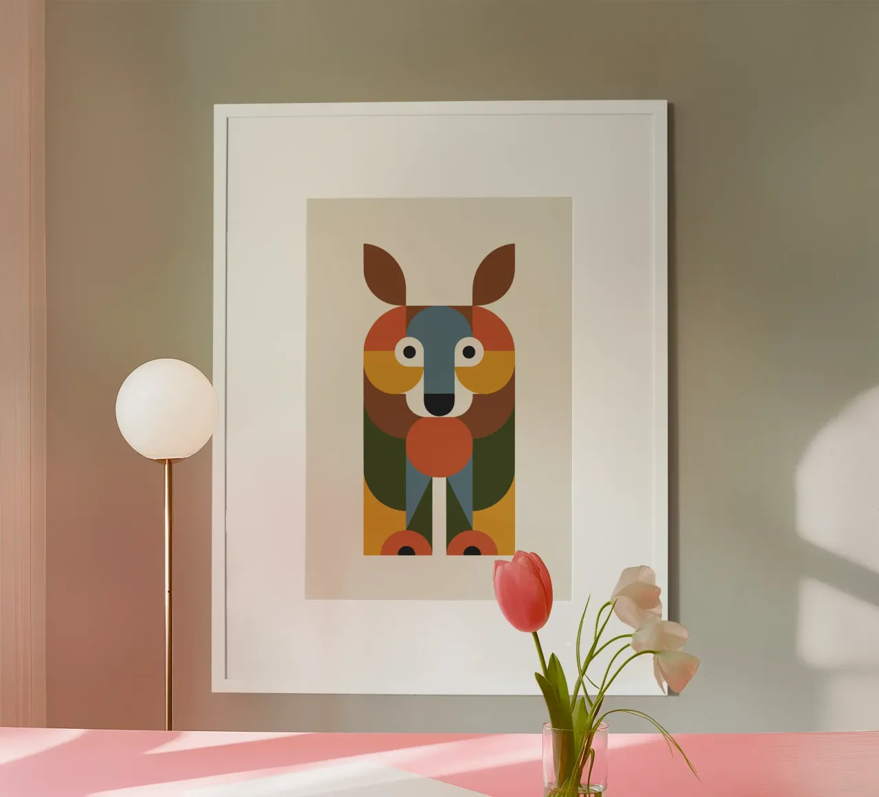 Geometric Animal in Boho Style 1 Poster von LisaArtes